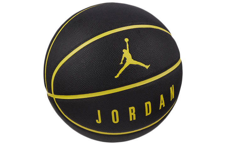 Jordan Jordan Pu Basketball Abrasion Resistant Black Yellow Size 7 Training Men's