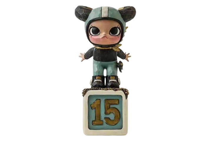 POP MART POP MART Anniversary Sculpture Classic Returns 2 Molly Statue, Flying Ox, Gold Edition Cute Trendy Figures 23.2cm