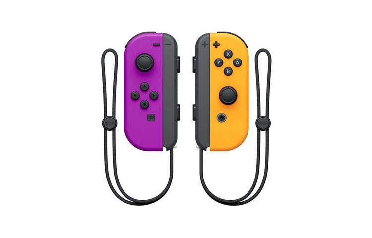 NINTENDO SWITCH NINTENDO SWITCH Electric Glow Purple Orange Gamepads Wireless