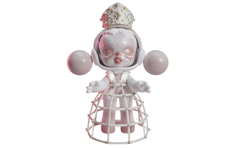 POP MART POP MART Skullpanda White Saint Mother Soothing Trendy Figures 14cm