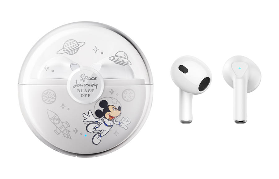 Disney F2 TWS ENC Call Noise Cancellation, Powerful Bass, Sports Half In Ear, Compatibility With Apple And Android