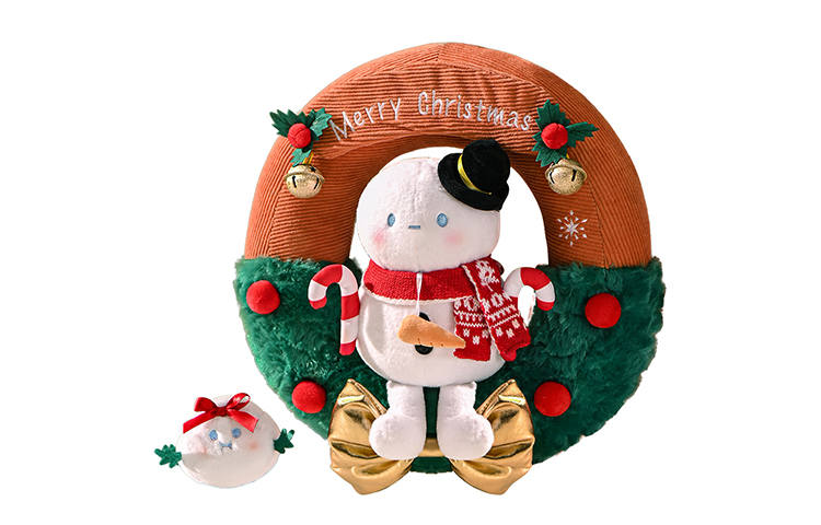 POP MART POP MART Bobo&Coco Snowman Christmas Wreath Trendy IP Merch 31cm
