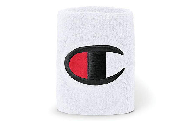 Champion Champion Running Wristbands Breathable 2 Pack White Cotton