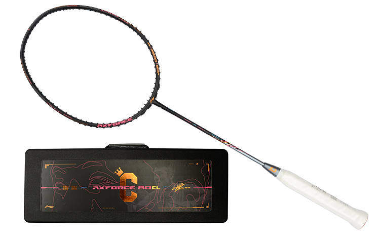 Li-Ning Li Ning Thunder 80 Full Carbon Badminton Rackets Offensive Type Heavy Head, Stiff Shaft Professional 675mm Gift Box Set