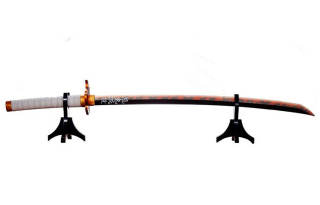BANDAI Demon Slayer Kimetsu No Yaiba 1 1 Day Wheel Knife, Die Cast ABS Kyojuro Rengoku Model Accessories