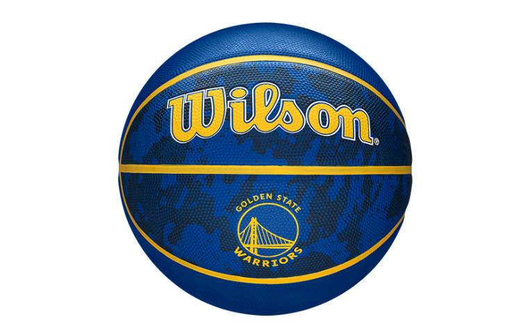 Wilson x NBA Golden State Warriors China Mainland Version Rubber Basketball Blue Size 7 Ball Training