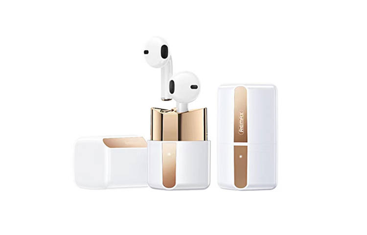 REMAX TWS 5 Lipstick 3D Effect Voice Call Headphones, Bluetooth 5.1 TWS 5 True Wireless Headphones