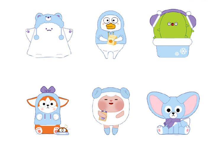 POP MART Kenneth Little Duck Warm Winter Collection Capsule Toy Plush Mystery Boxes Single Mystery Box/Full Box 6 Pcs