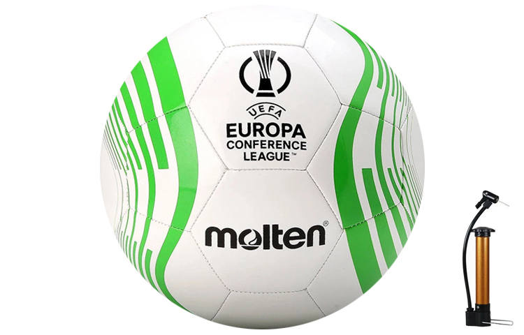 Molten Size 5 Soccer Ball PVC Machine Stitched Soccer Ball Unisex White Green