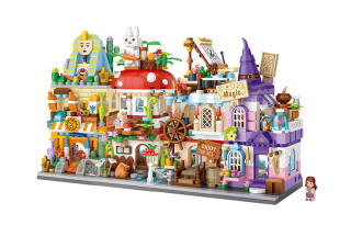 LOZ Fantasy House Series Season 8 Magic House+Sailing House+Mushroom House+Archaeology House Building Blocks