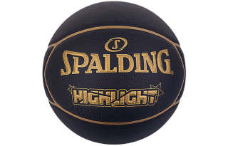 SPALDING HIGHLIGHT Pu Basketball Black Gold Size 7 Training China Mainland Version