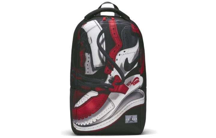 Jordan Jordan Polyester Laptop Bag, Basketball Bag, Backpack Regular Unisex Red Black Multicolor