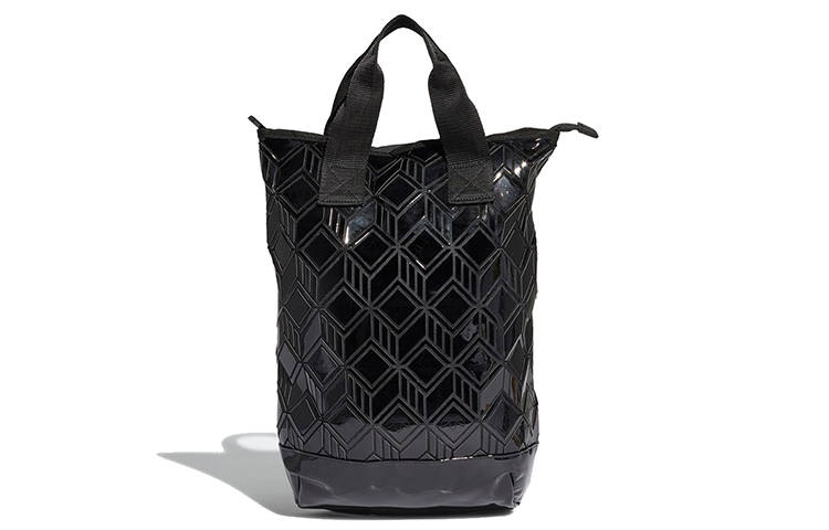 Adidas Originals Trefoil Polyurethane Handbag Backpack Unisex Black