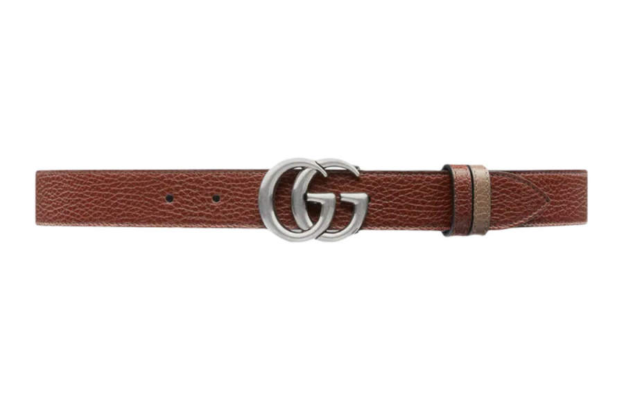 GUCCI GUCCI GG Marmont Leather Belts Men's Width 3cm