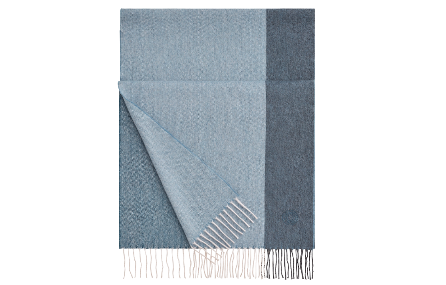 HERMES HERMES Knit Scarves Unisex Blue