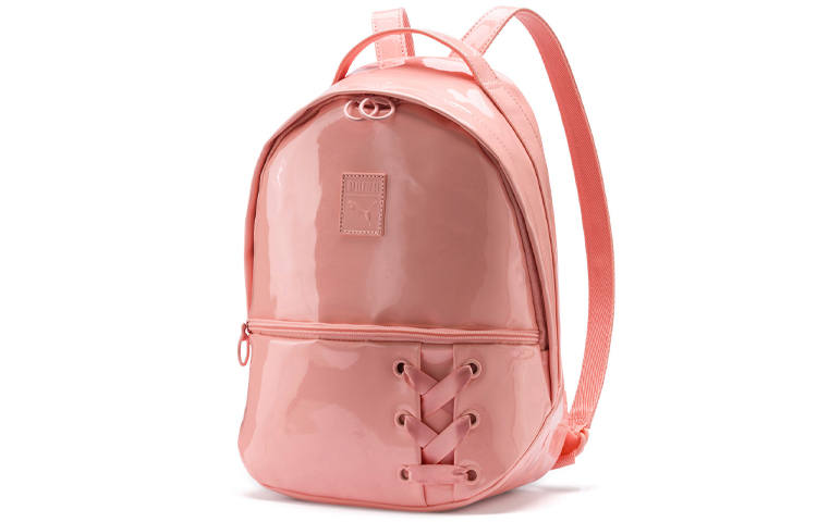 PUMA PUMA Artificial Leather Backpack Regular Women's Peach Pink