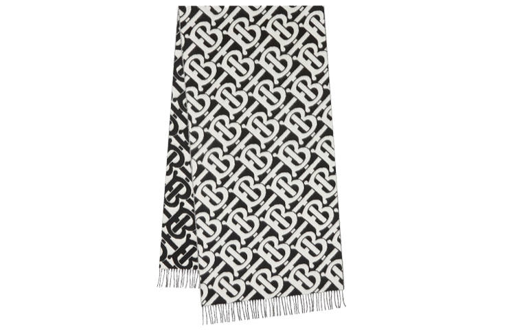 Burberry Knit Scarves Unisex Black