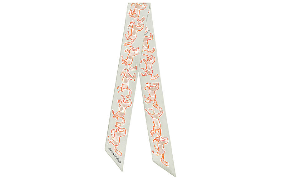HERMES HERMES Scarves Women's Light Green/Orange