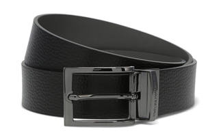 Emporio Armani Reversible Logo Engraved Buckle Belt