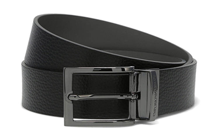 EMPORIO ARMANI Emporio Armani Reversible Logo Engraved Buckle Belt
