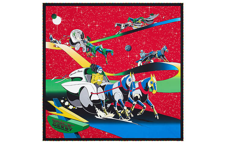 HERMES HERMES Scarves Unisex Red