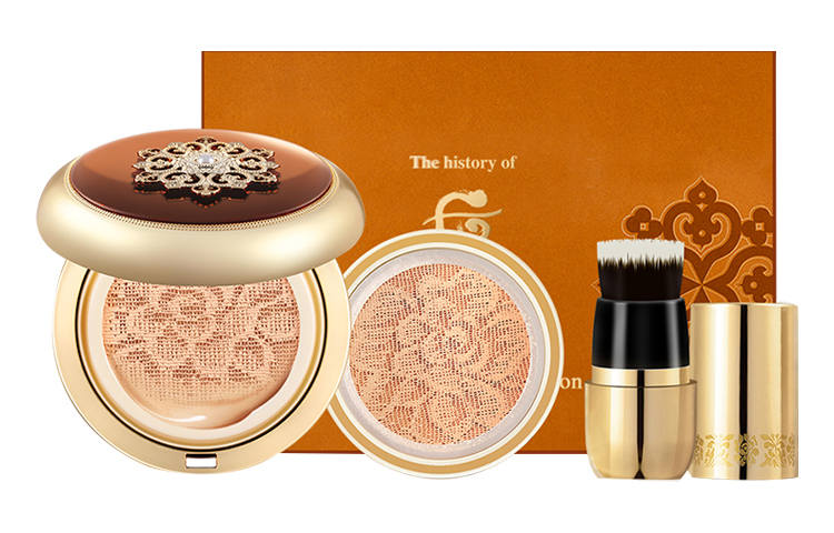 The History Of Whoo Floral Radiance Serum Air Cushions Long-Lasting Brightening Skin Tone Natural 15g+Replacement Core