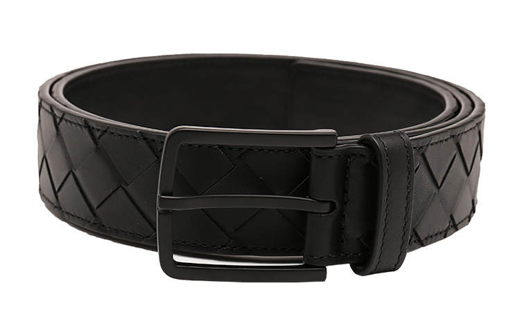 Bottega Veneta Cow Leather Belts Men's Width 3.5cm