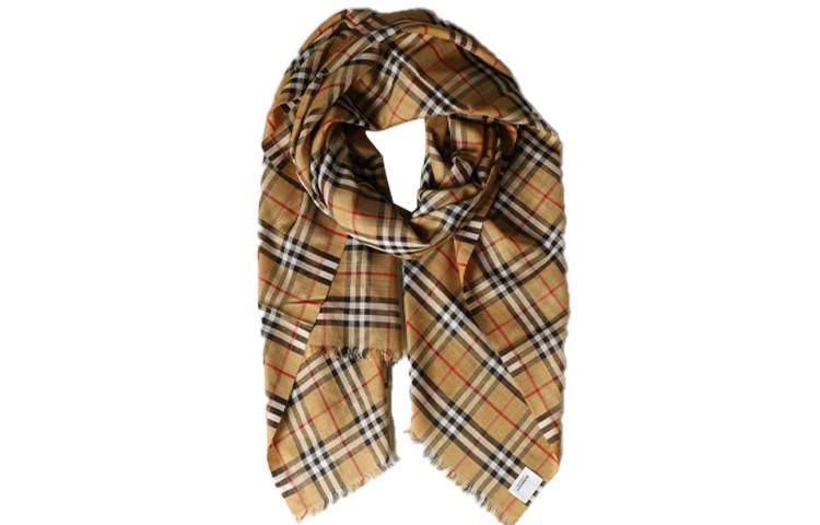Burberry Wool Knit Scarves Women's Yellow