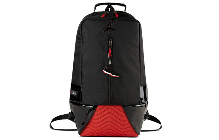 Jordan Jordan Polyurethane Bonded To Polyester Basketball Bag Backpack Large Unisex Black Red