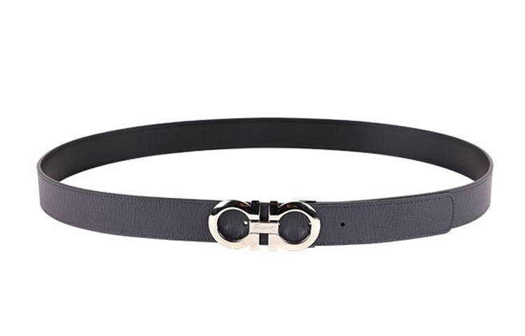 Ferragamo FERRAGAMO Cow Leather Belts Men's Black 3.5cm