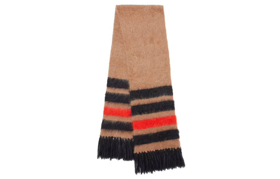 Burberry Knit Scarves Unisex Brown