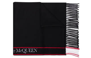 Alexander McQueen Knit Scarves Unisex Black