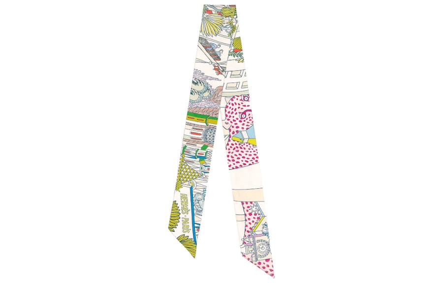 HERMES HERMES Twilly Silk Scarf Unisex Multicolor