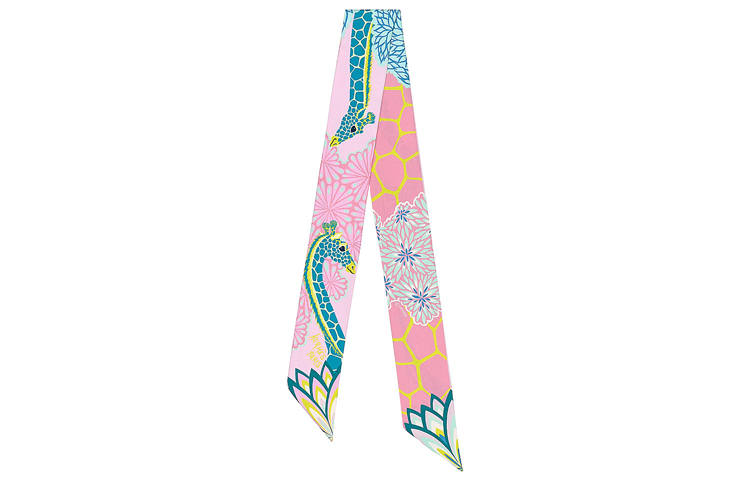 HERMES Silk Scarves Women's Pink
