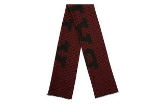BALLY Knit Scarves Men's Black Red
