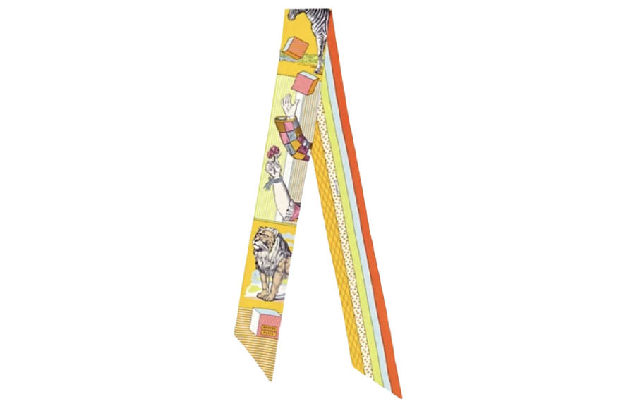 HERMES HERMES Silk Scarves Unisex Yellow