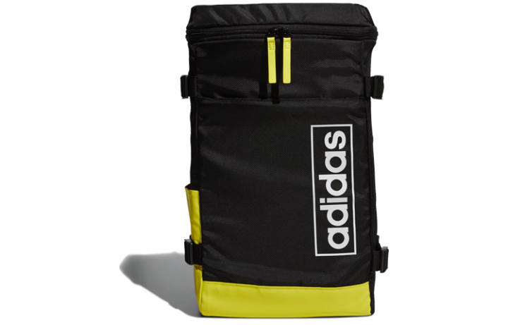 Adidas Adidas Polyester Backpack Regular Unisex Black Yellow
