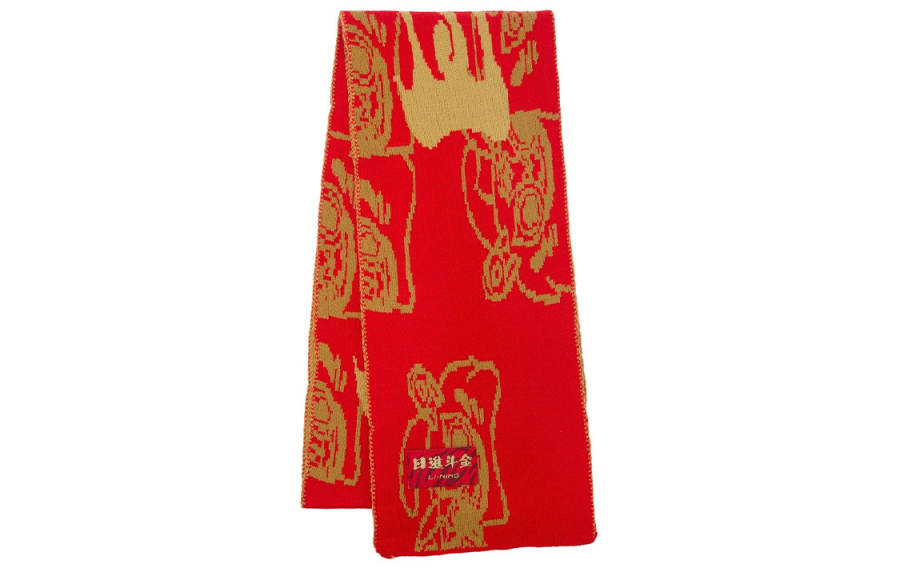 Li-Ning Li Ning Sports Life Collection Earning Money Every Day Acrylic Knit Scarves Unisex