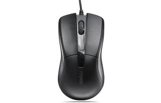 RAPOO N1162 Wired Connection Business, Notebook, Home Use Desktop USB Optical, Quiet, Ergonomic/Slip Resistant 3D Mice
