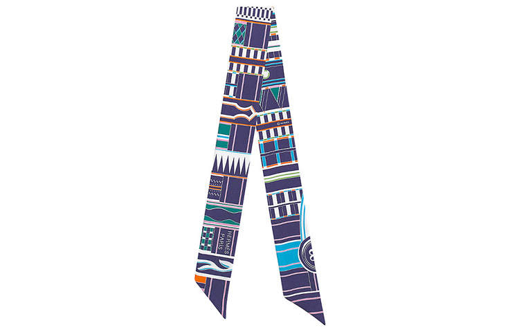 HERMES Twilly Scarves Women's Indigo