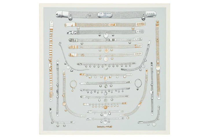 HERMES HERMES Scarves Women's Gray