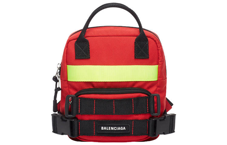 Balenciaga Recycled Nylon Handheld Backpack Men's Red/Black