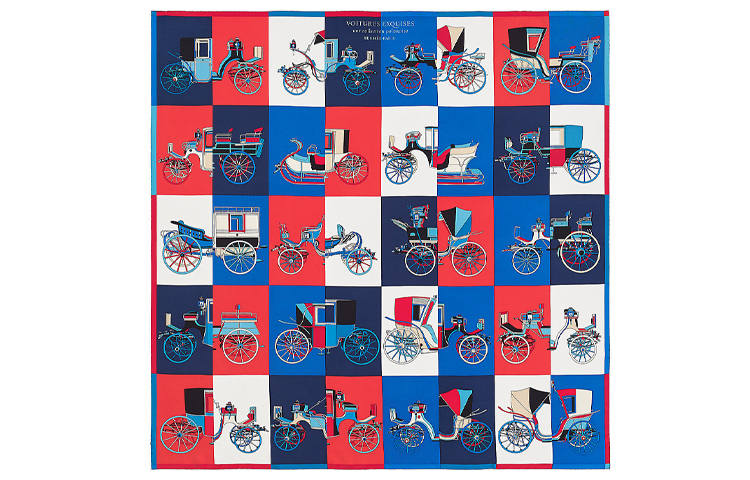 HERMES Detail Scarves Women's Blue