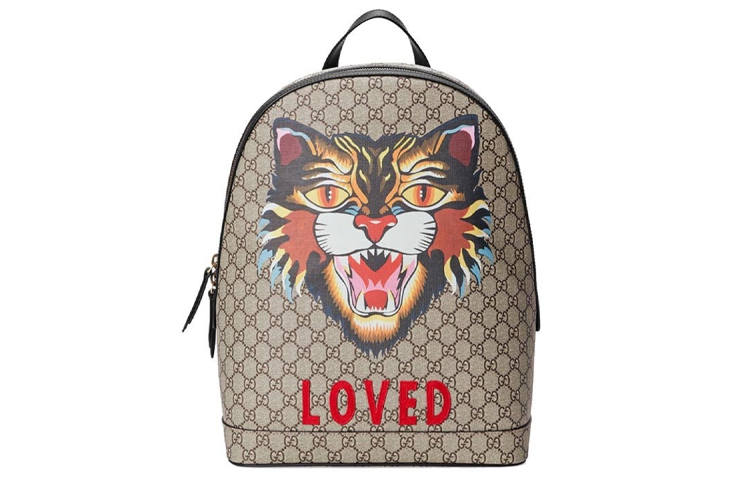 GUCCI GUCCI Canvas With Leather Backpack Regular Men's Beige