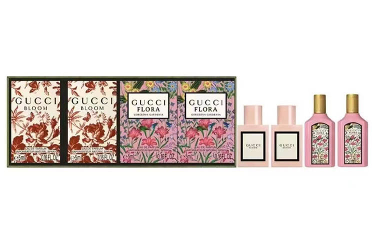 GUCCI Mini Perfume Sample Set Four Piece Set, Dreamy Gardenia Feminine Fragrance Sample Pack Eau De Parfum EDP 5ml*4