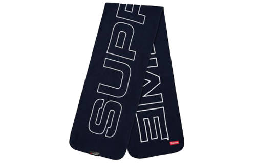 Supreme Supreme Wool Knit Scarves Unisex Marine Blue