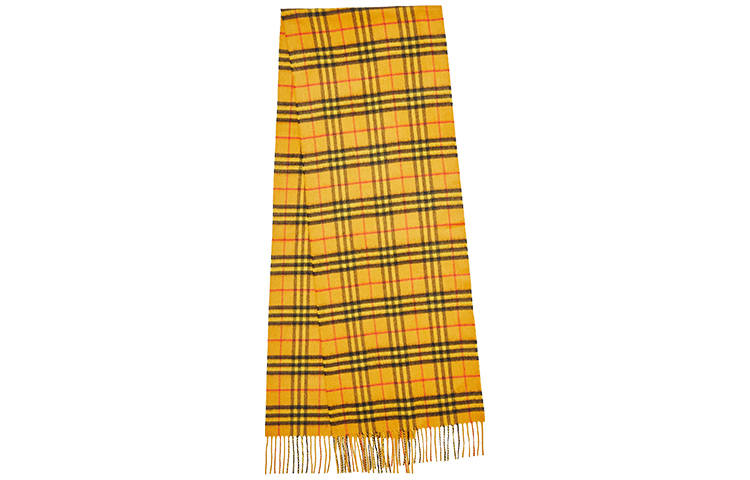 Burberry Cashmere Knit Scarves Unisex Yellow