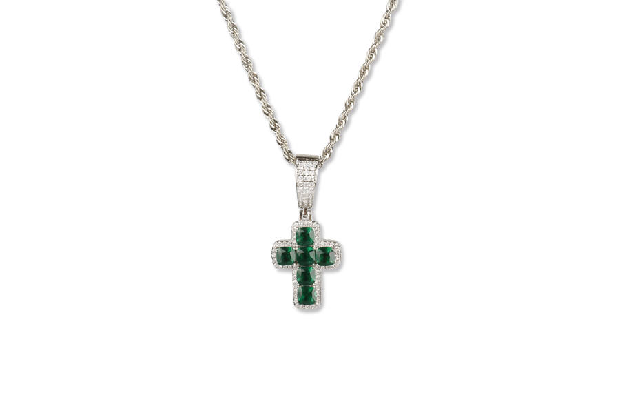 ICEKID Versatile SA Zircon/Artificial Gemstone/Thickly Plated 18K White Gold Charms & Pendants Unisex