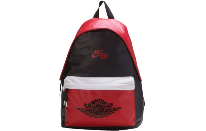 Jordan Jordan Zip Closure Polyester Basketball Bag Backpack Large Unisex Black Red