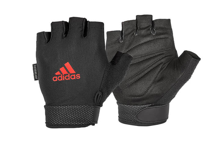 Adidas Adidas Polyester Gloves Unisex Red Black